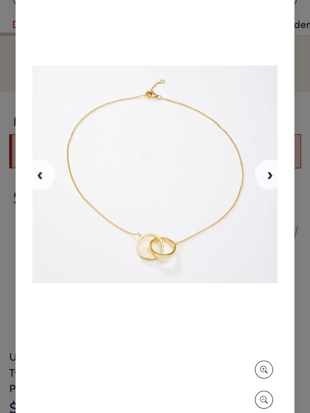 UltraFine 950 Silver Interlocking Diamond Cut Circle Necklace